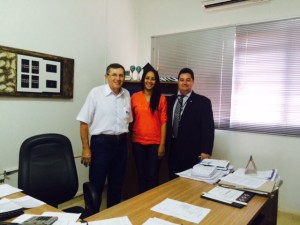 O Contador Ruberlei Bulgarelli, Janete Aquino e o Delegado Walter Bernegozzi.