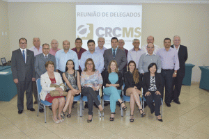 O Presidente Ruberlei Bulgarelli, os Vice-Presidentes e os Delegados ao final da reunião.