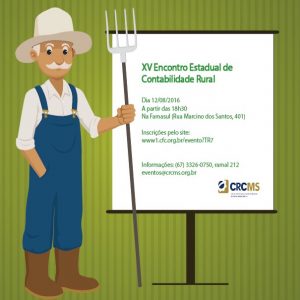 Farmer with presentation screen